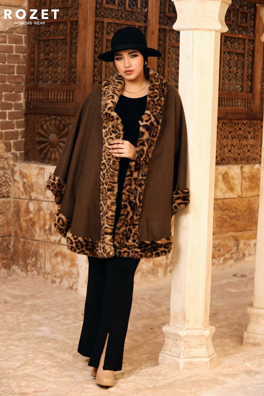 كاب اسود ماتريال جوخ و فرو مستورد